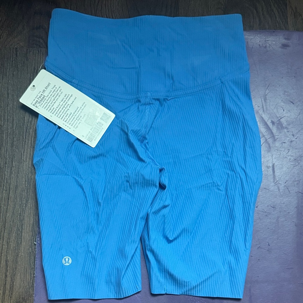 lululemon athletica Base Pace HR Ribbed Bike Shorts in Blue
